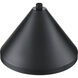 R Series Satin Black 17 inch Wide Cone Shade